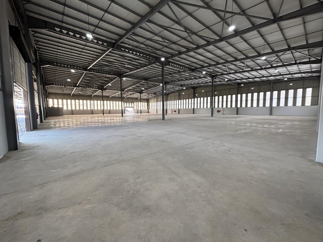 Industrial warehouse facility under maintenance in Block 10, Gaborone